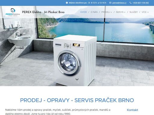 perex elektro brno nabízí prodej, servis a opravy praček a další domácí bílé techniky.