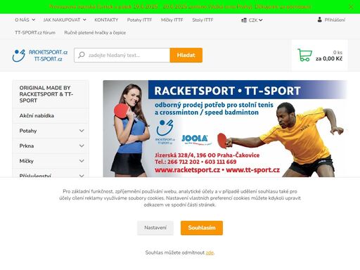 špičkové vybavení na stolní tenis, padel, pickleball a crossminton. rakety, pálky, míčky a další sportovní potřeby pro hráče všech úrovní. kvalita a rychlé doručení!