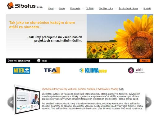 bibetus s.r.o. - česká společnost s více jak sedmnáctiletou historií zaměřená na maloobchodní, velkoobchodní a internetový prodej malých domácích spotřebičů včetně příslušenství. mezi další služby patří tvorba webových stránek a eshopů. 
