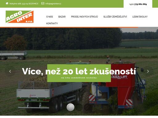 agrointer, s. r. o., se specializujeme na prodej, servis, případně pronájem a další služby v oblasti techniky pro pěstování zeleniny a lesní školkařství.