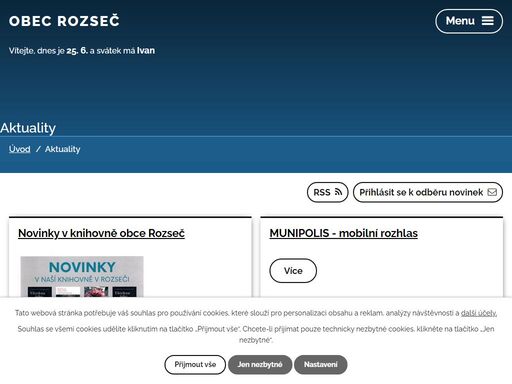 od roku 1949 byla v okrese třešť, od roku 1960 v okrese jihlava, od roku 2002 v kraji vysočina. součástí obce je osada familky a v zahradách. podívejte se na aktuality z obce. zjistěte o nás více.
