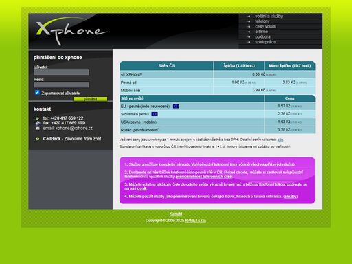 xphone.cz - voip operátor (ip telefonie)