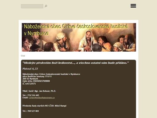 církev československá hustiská nymburk