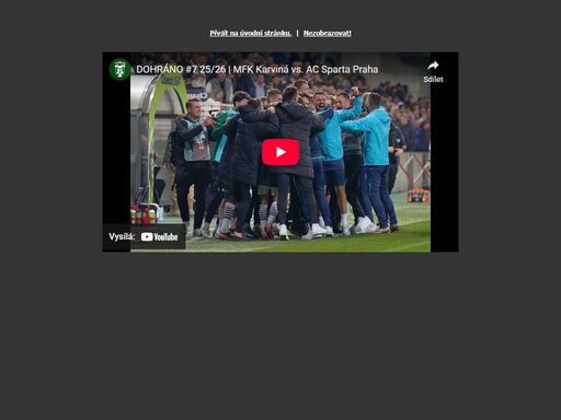 oficiální webové stránky fotbalového klubu mfk karviná. sledujte nejnovější zprávy, výsledky zápasů, a informace o týmu.