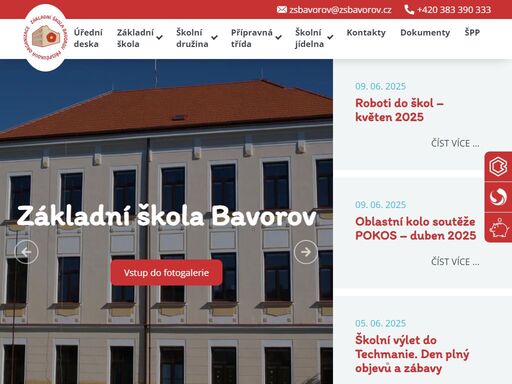 naše škola se nachází v městečku bavorov, které leží v malebné  jihočeské krajině na břehu řeky blanice, poblíž města vodňany.
