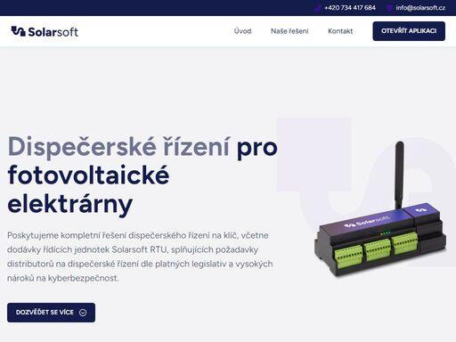poskytujeme kompletní řešení dispečerského řízení na klíč, včetne dodávky řídících jednotek solarsoft rtu, splňujících požadavky distributorů na dispečerské řízení dle platných legislativ a vysokých nároků na kyberbezpečnost.