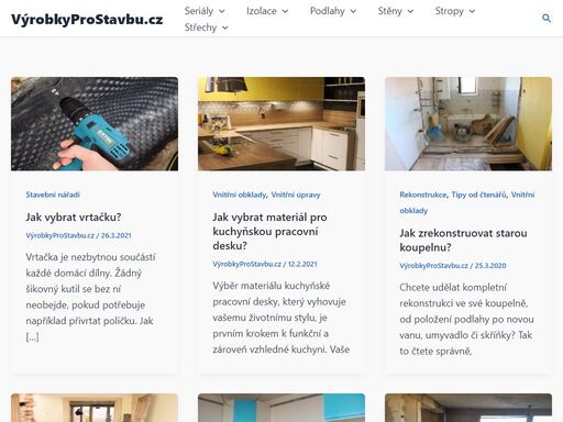 magazín přináší informace o stavebních materiálech a výrobcích a o stavebních postupech. obsahuje i konkrétní stavební realizace, u kterých se může čtenář inspirovat.