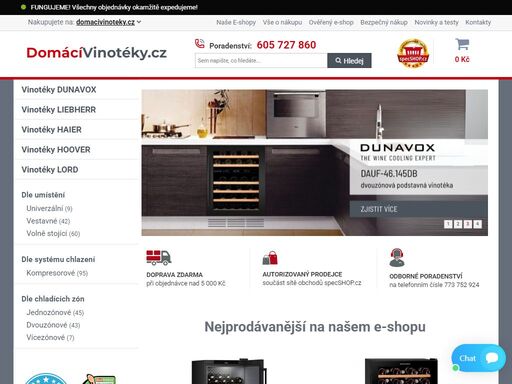 domácí vinotéka - ověřený e-shop s domácími vinotékami. přední prodejce v čr. doprava zdarma, poradenství a slevy na ? 777 569 386