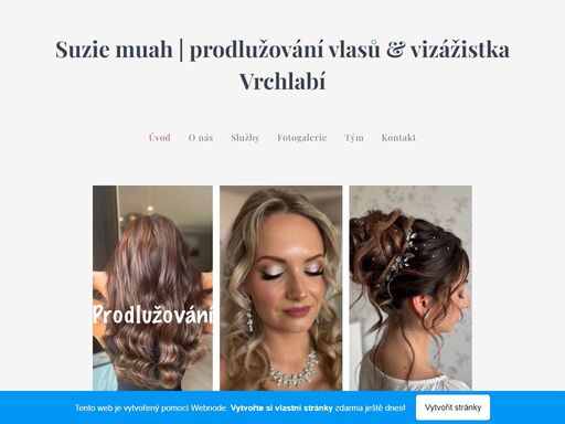 jmenuji se zuzana vaňková a od roku 2016 se věnuji vlasovému stylingu. postupem času jsem svou nabídku rozšířila o profesionální make-up a následně i o prodloužování a zahušťování vlasů.
