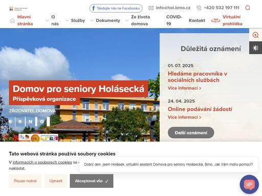 poskytujeme nepřetržitou pobytovou službu seniorům, jejichž situace vyžaduje podporu a pomoc jiné osoby.