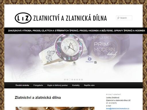 zlatnictví, zlatnická dílna, prodej šperků, zakázková výroba šperků, prodej hodinek, opravy hodinek