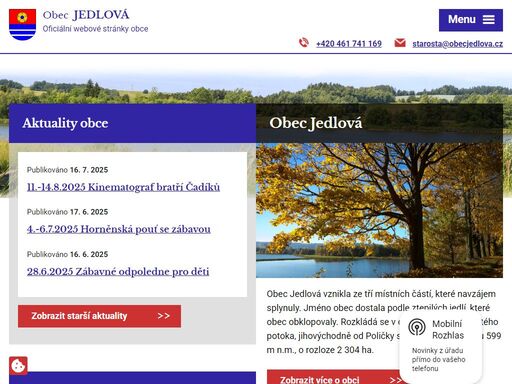 obec jedlová - oficiální stránky obce