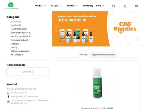 herbalpharmacy.cz - zdraví a krása - krémy, oleje, tinktury, potravny a doplňky s obsahem cbd. green pharmaceutics, cbd you, i am cbd.