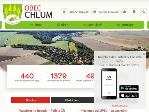 oficiální stránky obce chlum