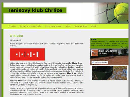 tenis brno chrlice, rezervace online, 9 antukových kurtů, kousek olympia brno. tenisové kurty brno. zahrejte si tenis v brně.