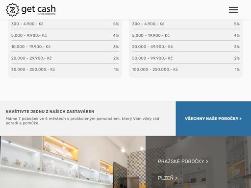 getcash zastavárna | nejvyšší výkupní i zástavní ceny zlata - moderní a přátelská zastavárna (praha, plzeň, liberec, ústí nad labem) | půjčka oproti zástavě