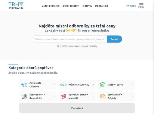 ? vložte tržní poptávku zdarma a bez závazku ? měsíčně oslovíme desetitisíce profesionálů a organizací z celé čr. ? cenová nabídka dodavatelé je unikátní, kvalita a termín zakázky k dojednání napřímo ? ať už sháníte cokoli, s hodnocením od lidí jako vy, je to jako by vám řemeslníka či firmu ne/doporuči dobrý známý