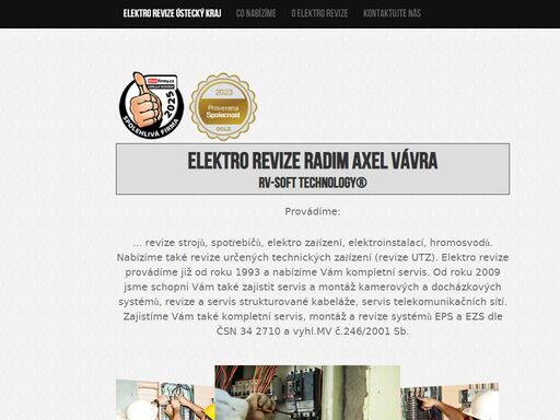 elektro revize radim axel vávra nabízí kompletní služby při revizích elektro instalací, spotřebičů, eps a ezs.