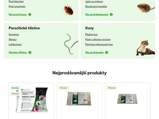 naleznete u nás vše k likvidaci škůdců, slimáků, lalokonosců, myší, krys, potkanů, kun, krtků, štěnic, molů a jiného obtížného hmyzu. mechanické pasti, chemické a biologické produkty.