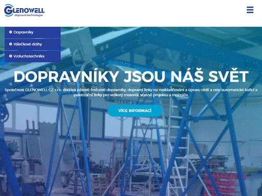 výroba pásových a řetězových dopravníků. dodávky technologických linek, automatické balicí a paletizační linky, vzduchotechnika, odsávání