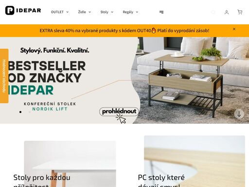 objevte českou značku idepar – jedinečný nábytek, který spojuje design, kvalitu a dostupné ceny. stoly, židle a regály pro váš domov i kancelář!