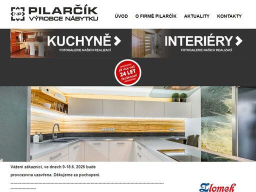 pilarcik.cz | pilarčík - výrobce nábytku na míru -kuchyně, obývací pokoje, vestavěné skříně, ložnice, dětské pokoje / břeclav, hustopeče, hodonín, mikulov