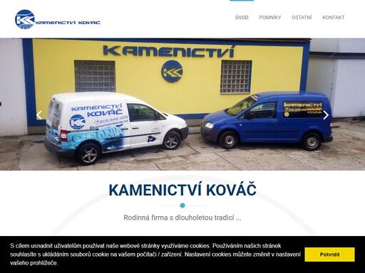 kamenictví kováč nabízí kamenické práce, výroba a montáž pomníků, schodů a ostatní výrobky z kamene.