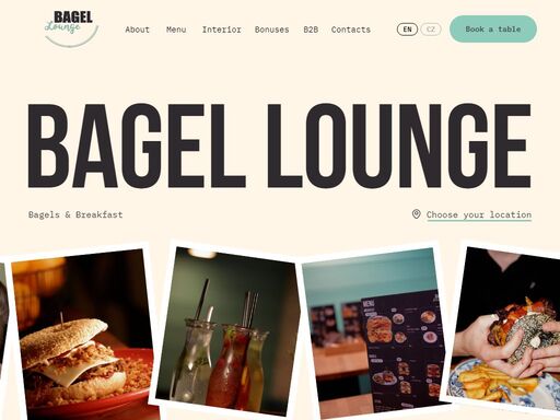 welcome to the bagel lounge restaurant chain, where you can taste delicious bagels, street food, vegan food, drinks, coffee and enjoy the atmosphere with your family and friends in prague