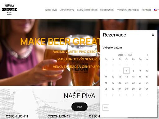 navštivte pivovar národní v centru prahy! ochutnejte pivo lion, tradiční českou kuchyni a zažijte atmosféru restaurace u národního divadla. ideální pro turisty, skupiny i milovníky piva. rezervujte si stůl online a objevte nejlepší pivovar v praze.