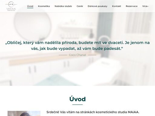 srdečně vás vítám na stránkách kosmetického studia maiaa.
