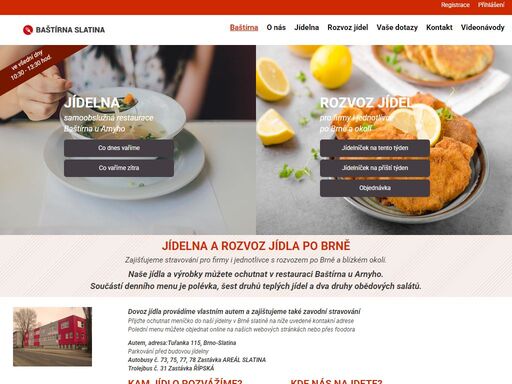 baštírna slatina - zajišťujeme stravování pro firmy i jednotlivce s rozvozem po brně a blízkém okolí. naše jídla také můžete ochutnat v restauraci baštírna u arnyho