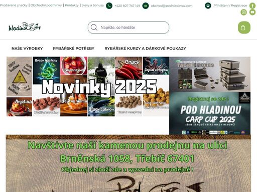 nabízíme širokou nabídku rybářských potřeb, co potřebuje každý správný rybář. najdete nás v  třebíči a v jihlavě, ale i na našem e-shopu. těšíme se na vás.