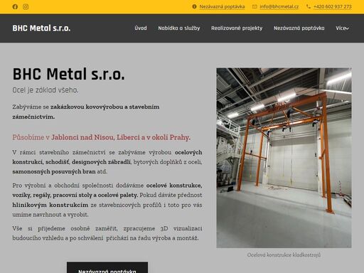 zakázková kovovýroba a stavební zámečnictví. vyrábíme ocelové konstrukce, schodiště a zábradlí. rovněž stavíme z al profilů - vozíky, pracovní stoly a regály.