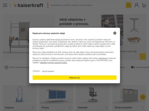 u kaiserkraft najdete od kancelářské židle po vidlicový stohovač vše pro vaši kancelář, provoz a sklad - works.