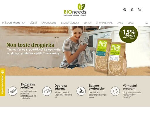 vybírejte ze stovek produktů šetrných k přírodě i k vaši pokožce. přírodní kosmetika a ekologická drogerie za skvělé ceny a na jednom místě.