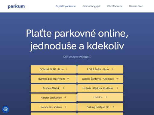 parkum.cz - lepší parkování pro každý den. sloužíme řidičům, městům i provozovatelům parkovišť.