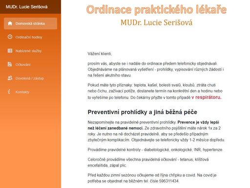 mudr. lucie serišová, ordinace praktického lékaře 
