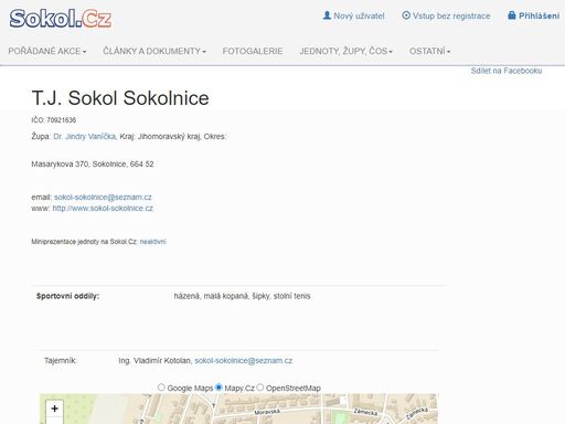 nezávislý informační server o dění v sokole. pořádané akce, články, sokolské jednoty, dokumenty k stažení, fotogalerie, diskuse a další.