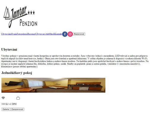 penzion jantar v havlíčkově brodě na bezručově 143 – komfortní ubytování za příznivé ceny.