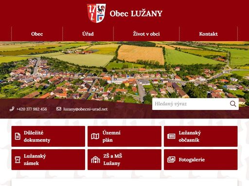 oficiální stránky obce lužany
