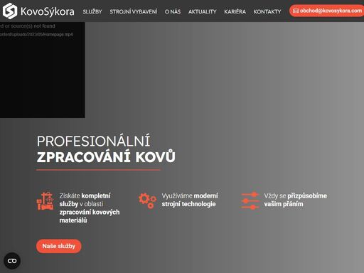 komplexní zpracování kovů, kovoobrábění a kovovýroba. využijte kovoobráběcí práce od společnosti kovosýkora s.r.o. rožmitál pod třemšínem.
