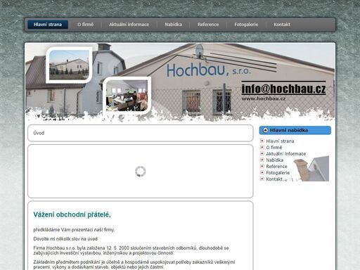 hochbau, s.r.o., stavební firma