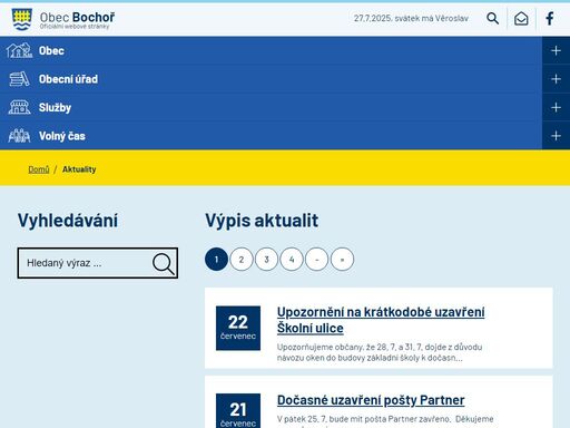 obec bochoř je v mikroregionu moštěnka.
v obci je základní škola, mateřská škola, knihovna, pošta, kostel, lázně, sokolovna, obchody s potravinami i se smíšeným zbožím, restaurace a letní zahrádka. v bochoři působí také několik spolků. mezi nejaktiv