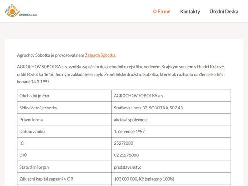 agrochov sobotka a.s.