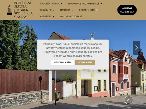 pohřební služba jeřábek kancelář čáslav kolín poděbrady kutná hora uhlířské janovice obřadní síň zruč nad sázavou uhlířské janovice kamenictví smuteční obřady výroba parte květiny rakve urny doplňky živá reprodukovaná hudba vývěska parte poslední rozloučení úmrtní oznámení termíny obřadů v obřadní síni čáslav