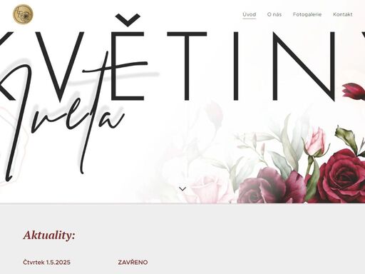 neděle 11.5.2025 (den matek) otevřeno 8:00 - 12:00