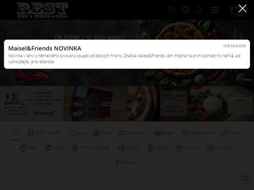 čerstvá pizza a výborné burgery, rozvoz po znojmě pouze 10 kč.restaurace s letní zahrádkou. stáhni si naší appku, přihlaš se a sbírejte slevy.
