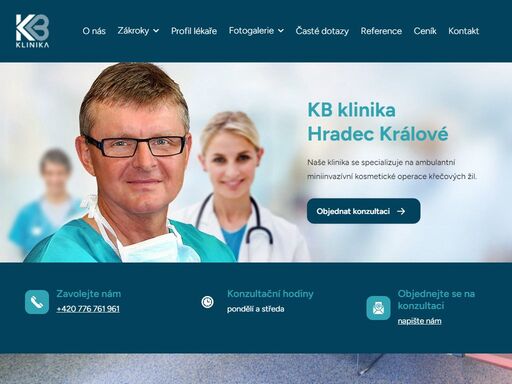 na kb klinice v hradci králové provádíme ambulantní operace křečových žil. naším cílem je co nejkratší pobyt klienta...