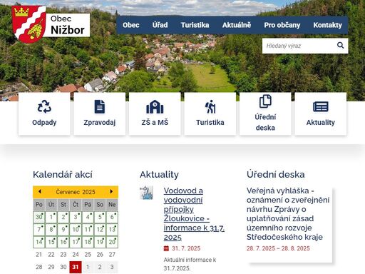 oficiální stránky obce nižbor