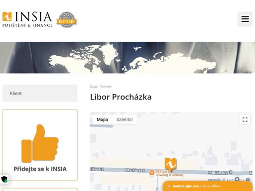 insia a.s. praha. jste makléř nebo zájemce o pojištění? kontaktujte naše specialisty nebo se na nás obraťte přes kontaktní formulář.